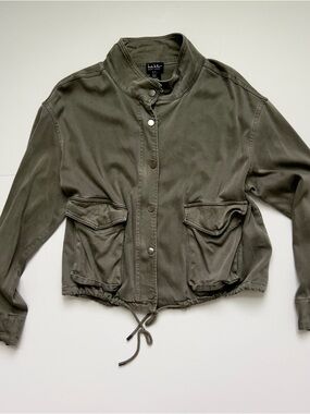 Nichole Miller New York Olive Utility Drawstring Jacket